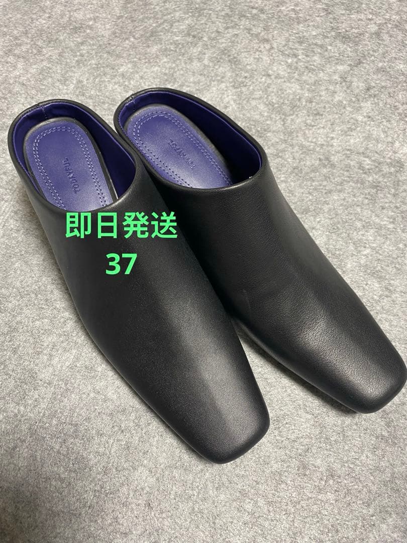 訳あり　TODAYFUL squaretoe leather sabot