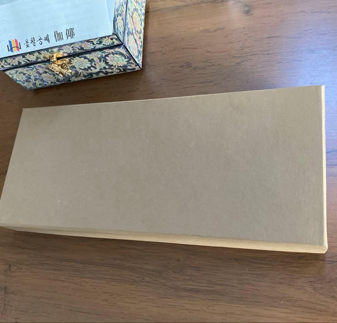 韓国　螺鈿細工　ジュエリーボックス　& 箸とスプーンのセット