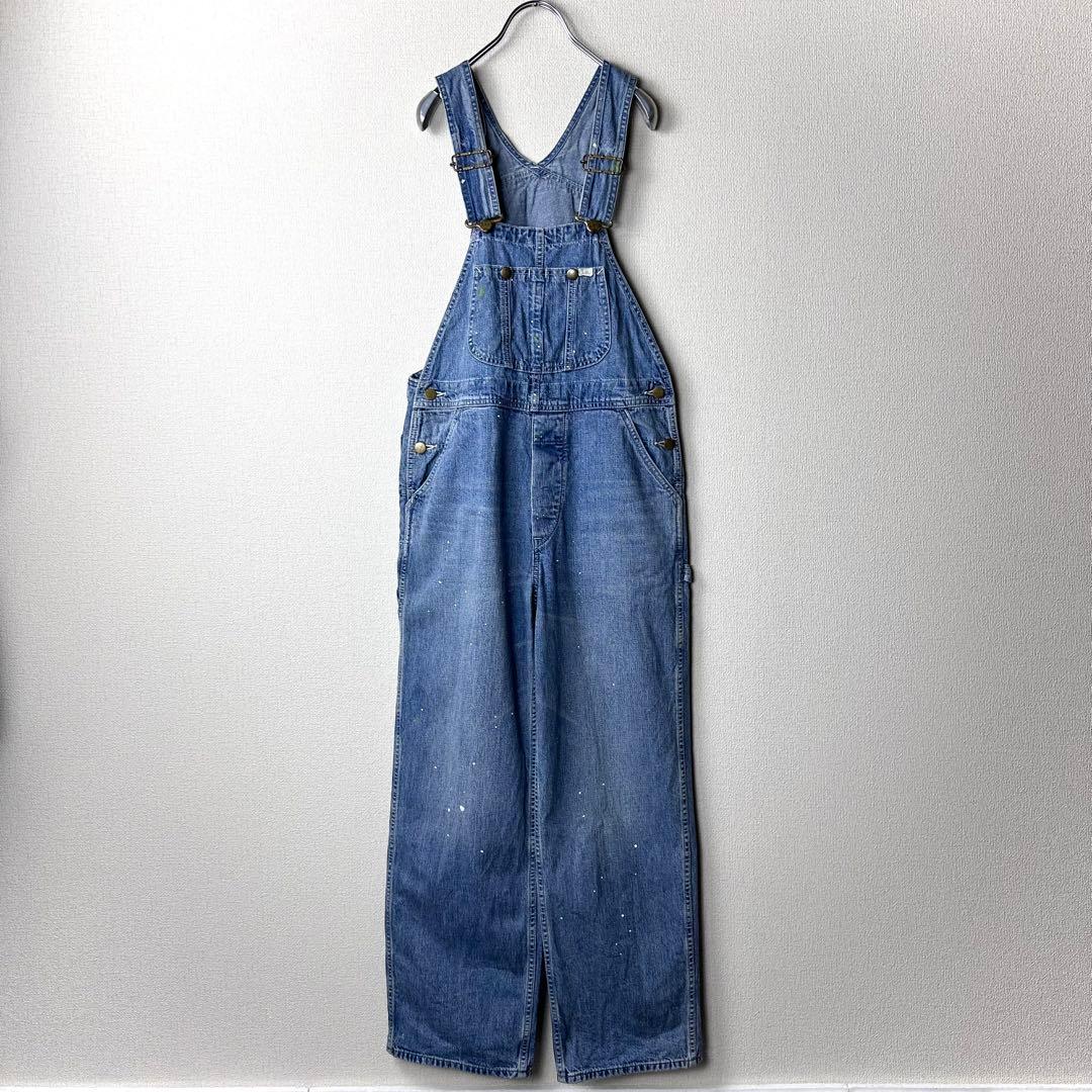 Lee リペイント　デニム　オーバーオール　ヴィンテージ