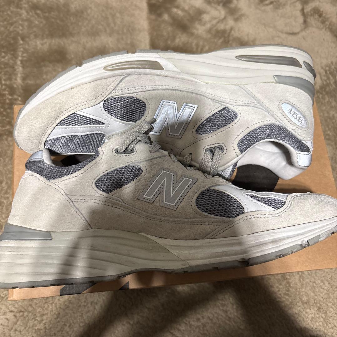 ニューバランス 991V2 U991LG2 ホワイト グレー 27.5 9.5