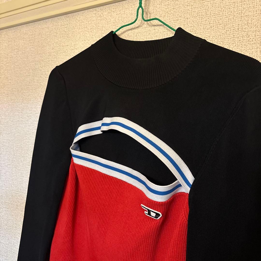 DIESEL セーター 黒/赤