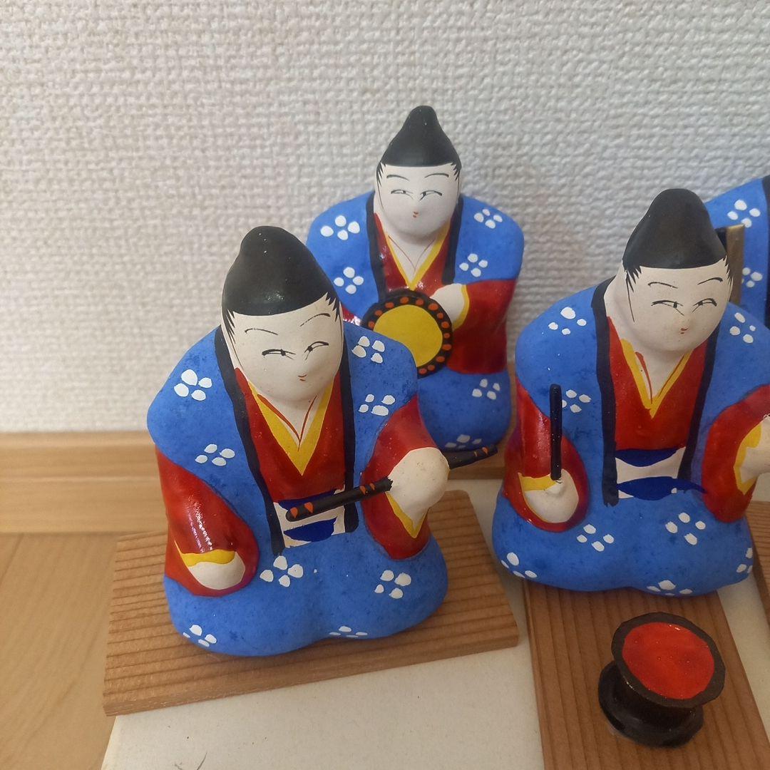 三春張子 雛人形 10体揃い 一式 張子 郷土玩具 ひな祭り 民芸人形