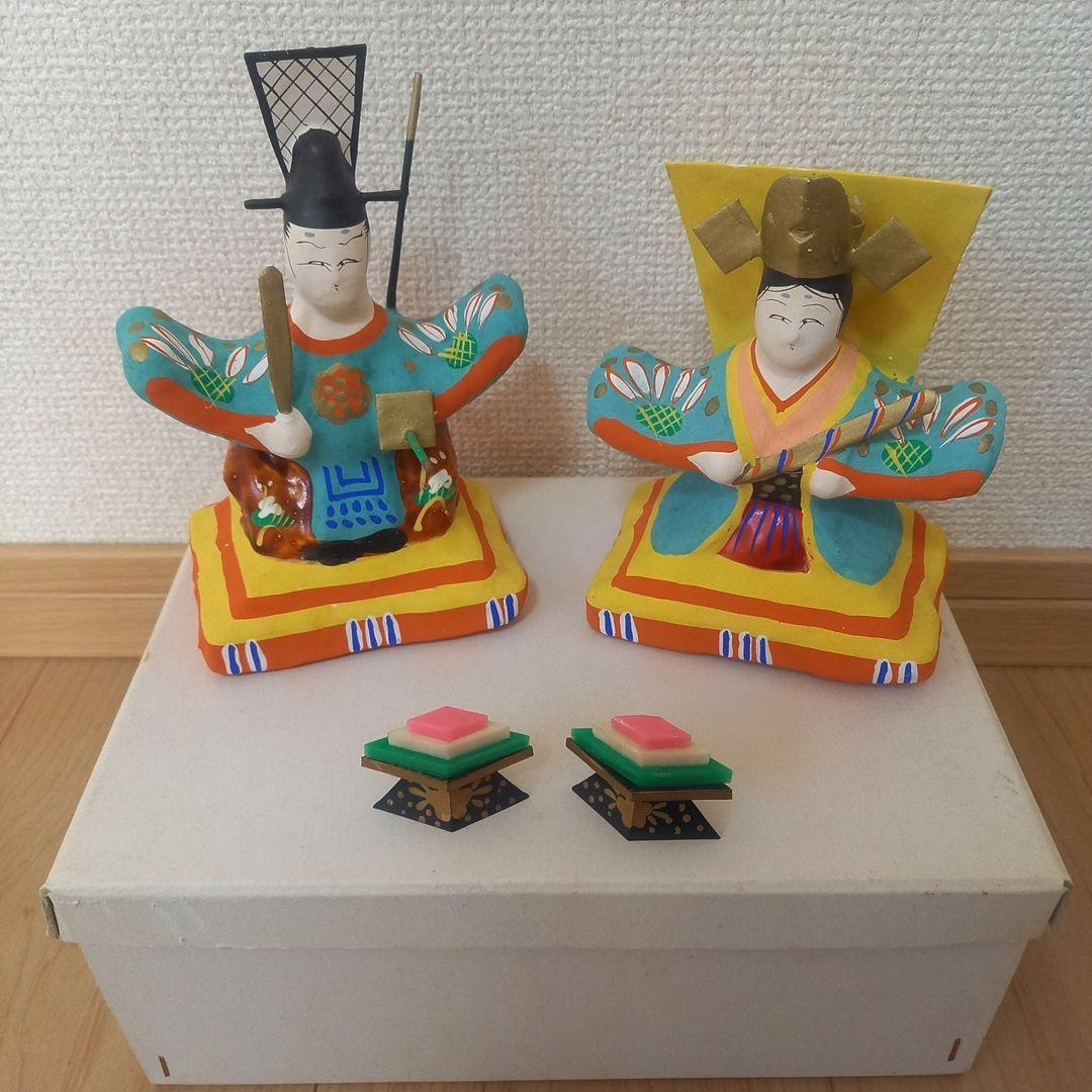 三春張子 雛人形 10体揃い 一式 張子 郷土玩具 ひな祭り 民芸人形