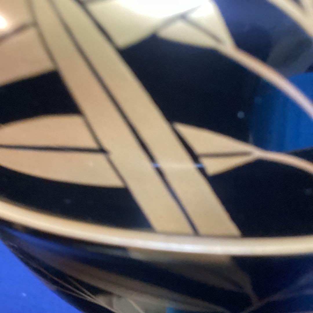 木製金蒔絵笹絵椀　　9客　　　新品未使用　　山中塗