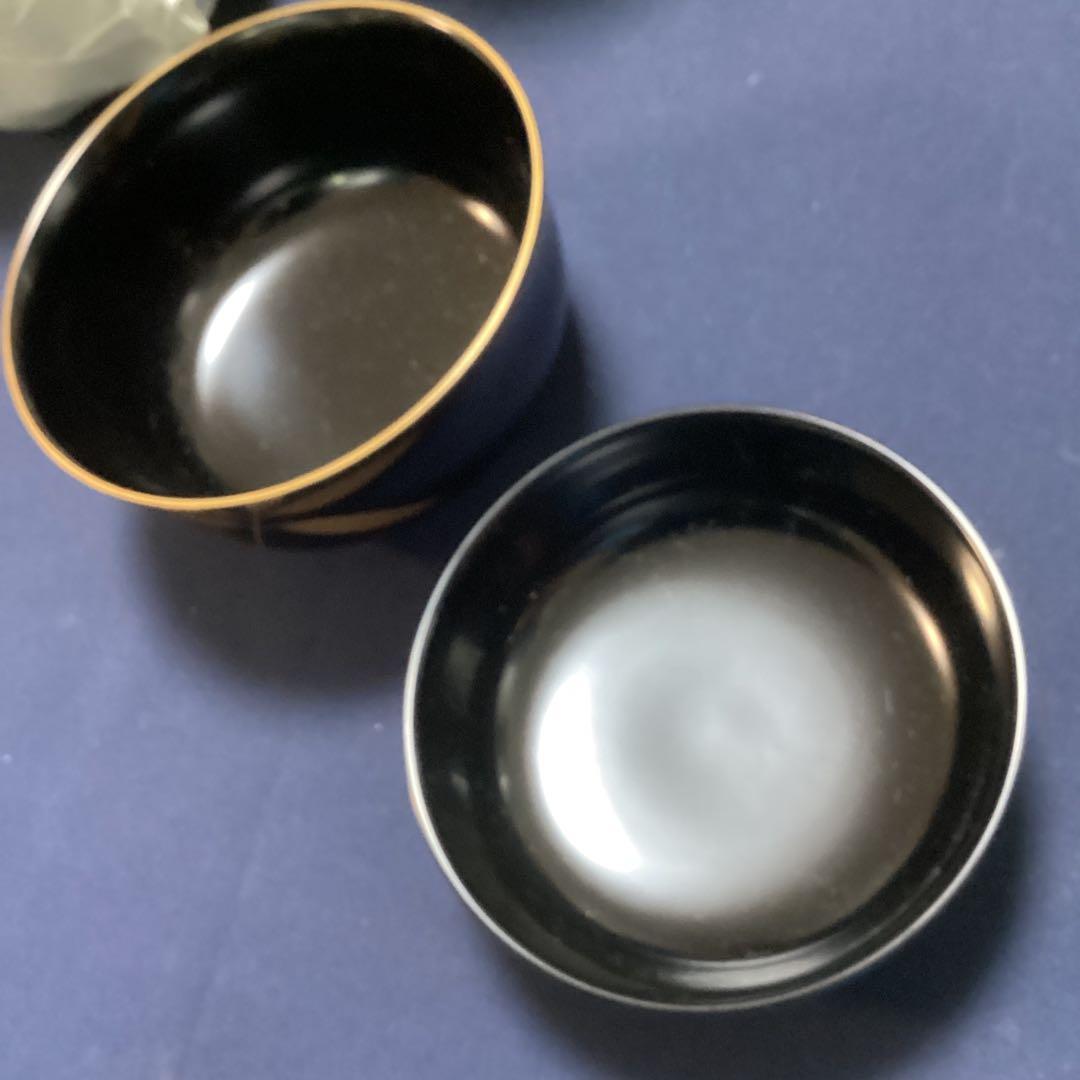 木製金蒔絵笹絵椀　　9客　　　新品未使用　　山中塗