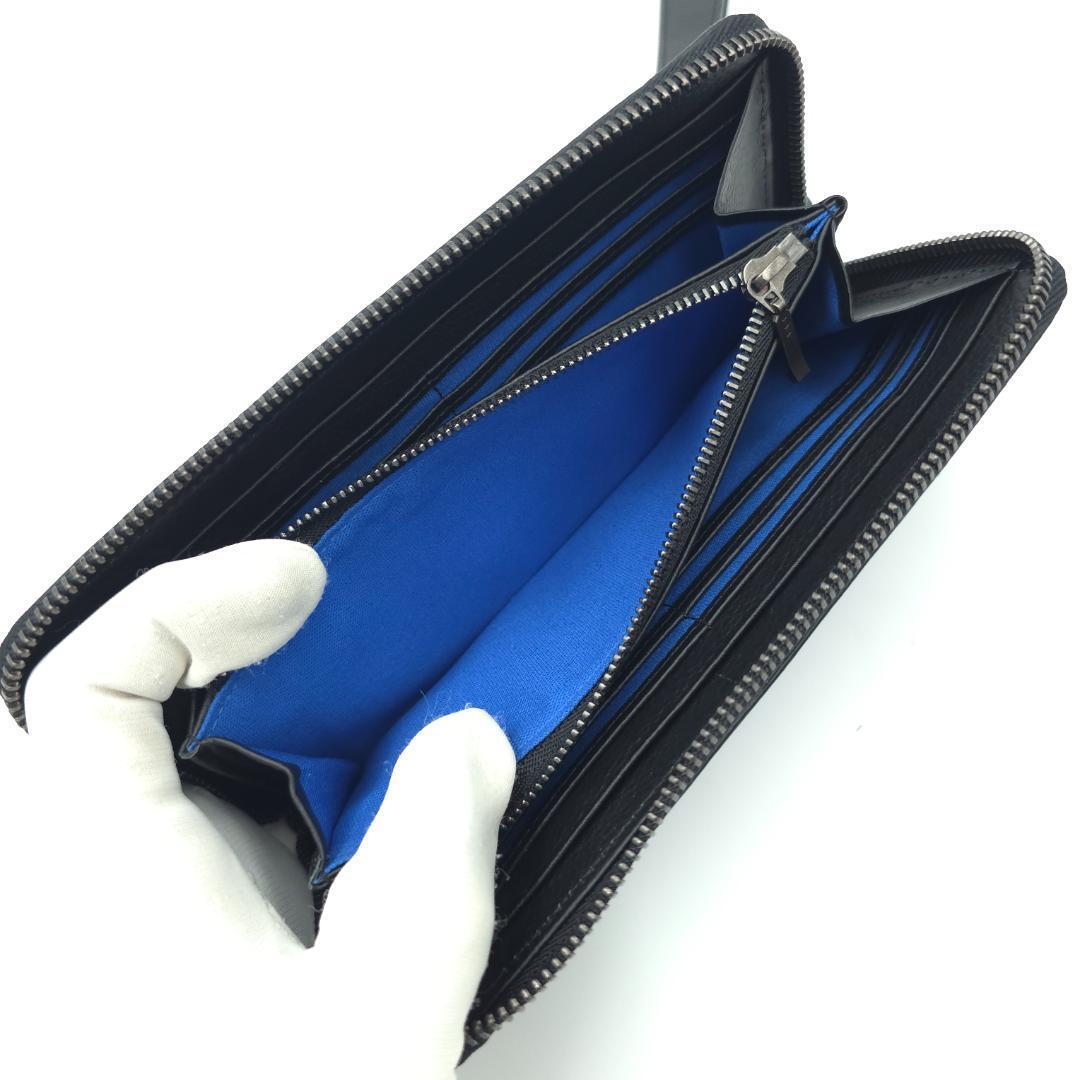 未使用 KENZO ケンゾー ラウンドファスナー 長財布 ブラック メンズ レザ