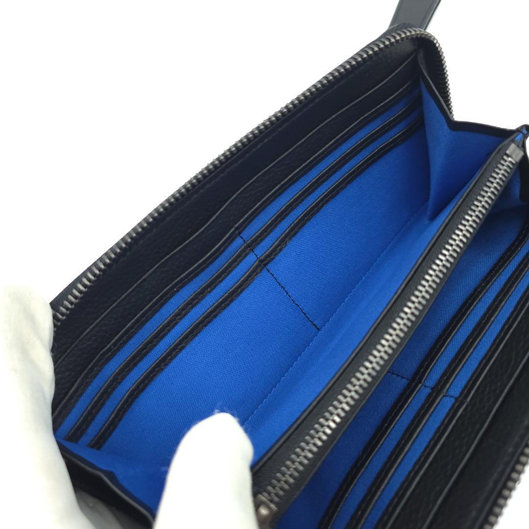 未使用 KENZO ケンゾー ラウンドファスナー 長財布 ブラック メンズ レザ