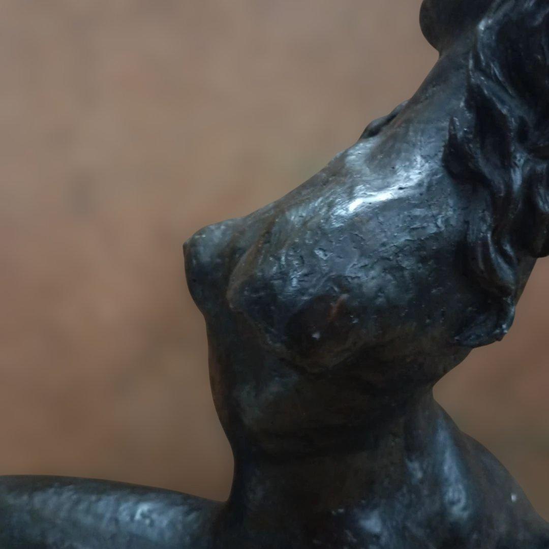 M*i様 ４２4５）樹脂製ブロンズ風の裸婦像　銘あり　高さ約４０ｃｍ