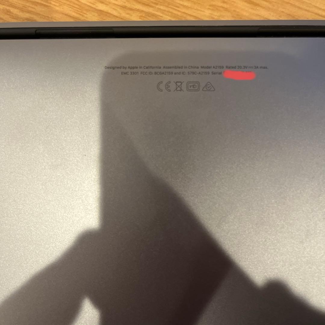 MacBookPro13インチA2159 ジャンク／外部出力で動作確認済み