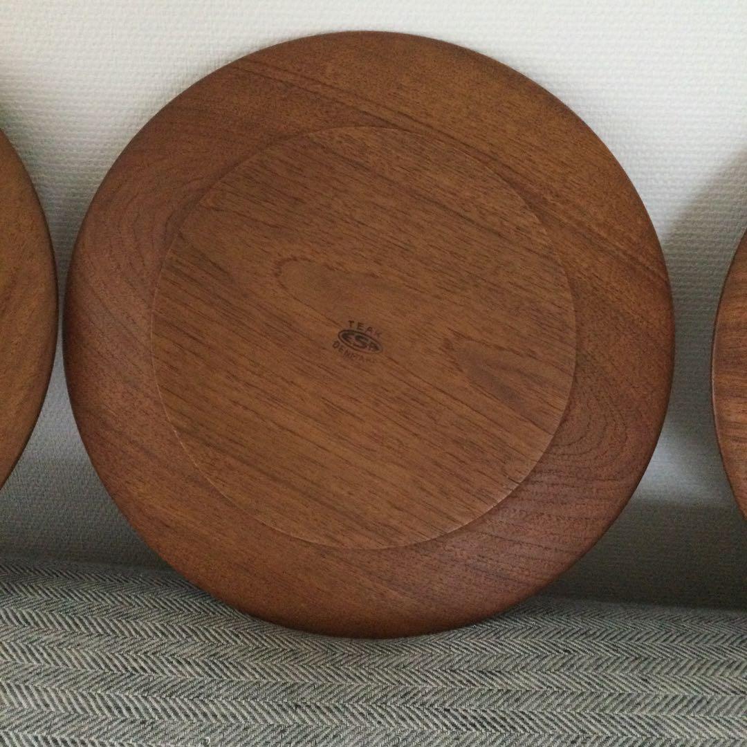 アンティークチークプレート　4枚セット