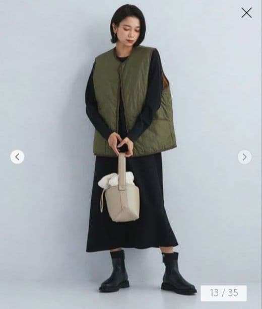 【別注】〈Barbour〉キルティング×フェイクファー リバーシブルベスト