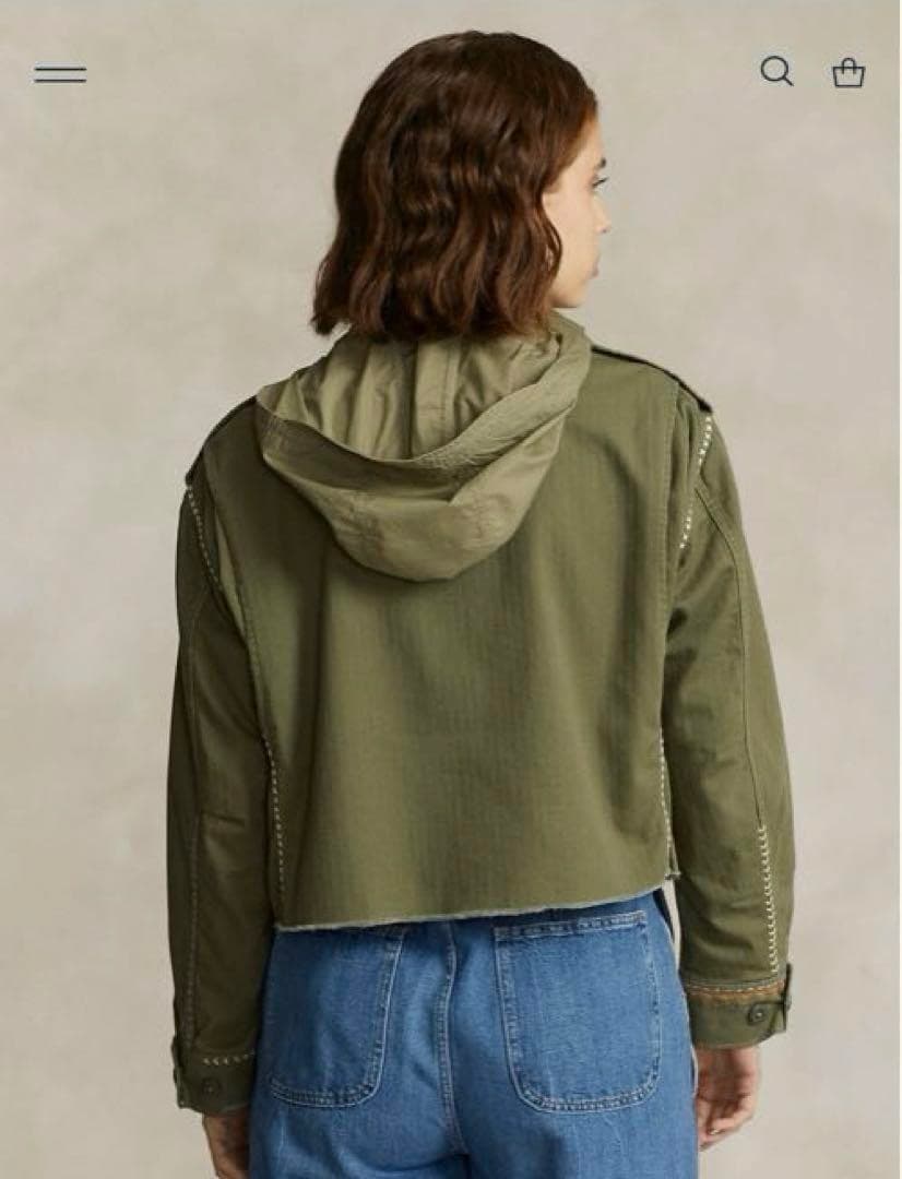 POLO ミリタリージャケット オリーブグリーン