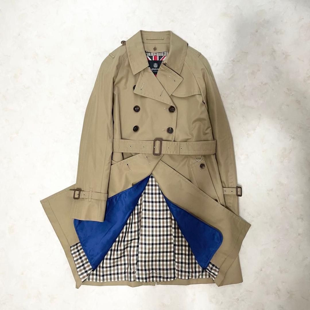 【極美品】Aquascutumライナー付トレンチコート M相当　中綿　柔らか素材