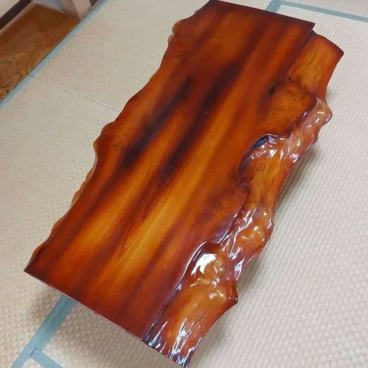【値下げ】高級銘木 高級木材 一枚板 座卓 和室 天然木 レトロ　和室