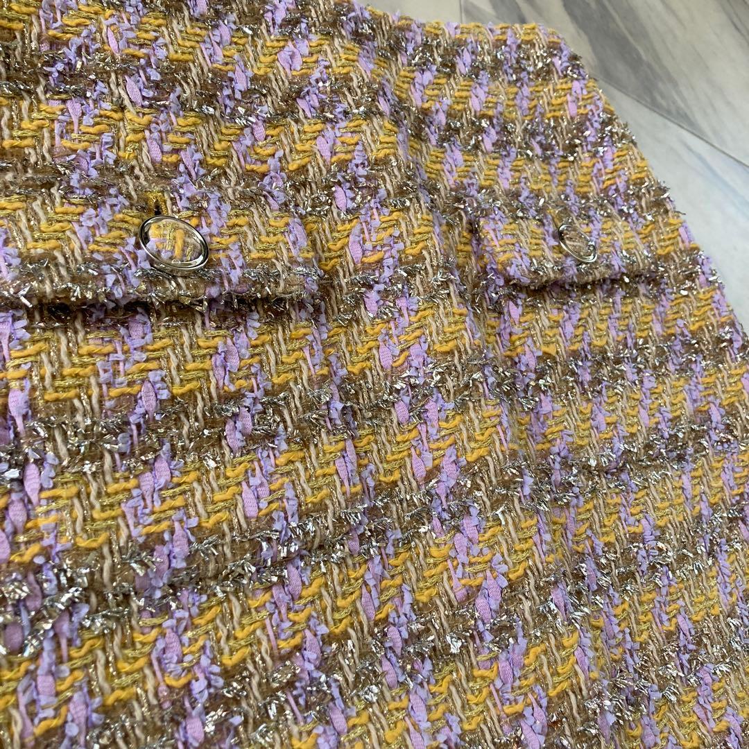 【新品未使用】定価約10万円ストラスブルゴ　ツイードタイトスカート