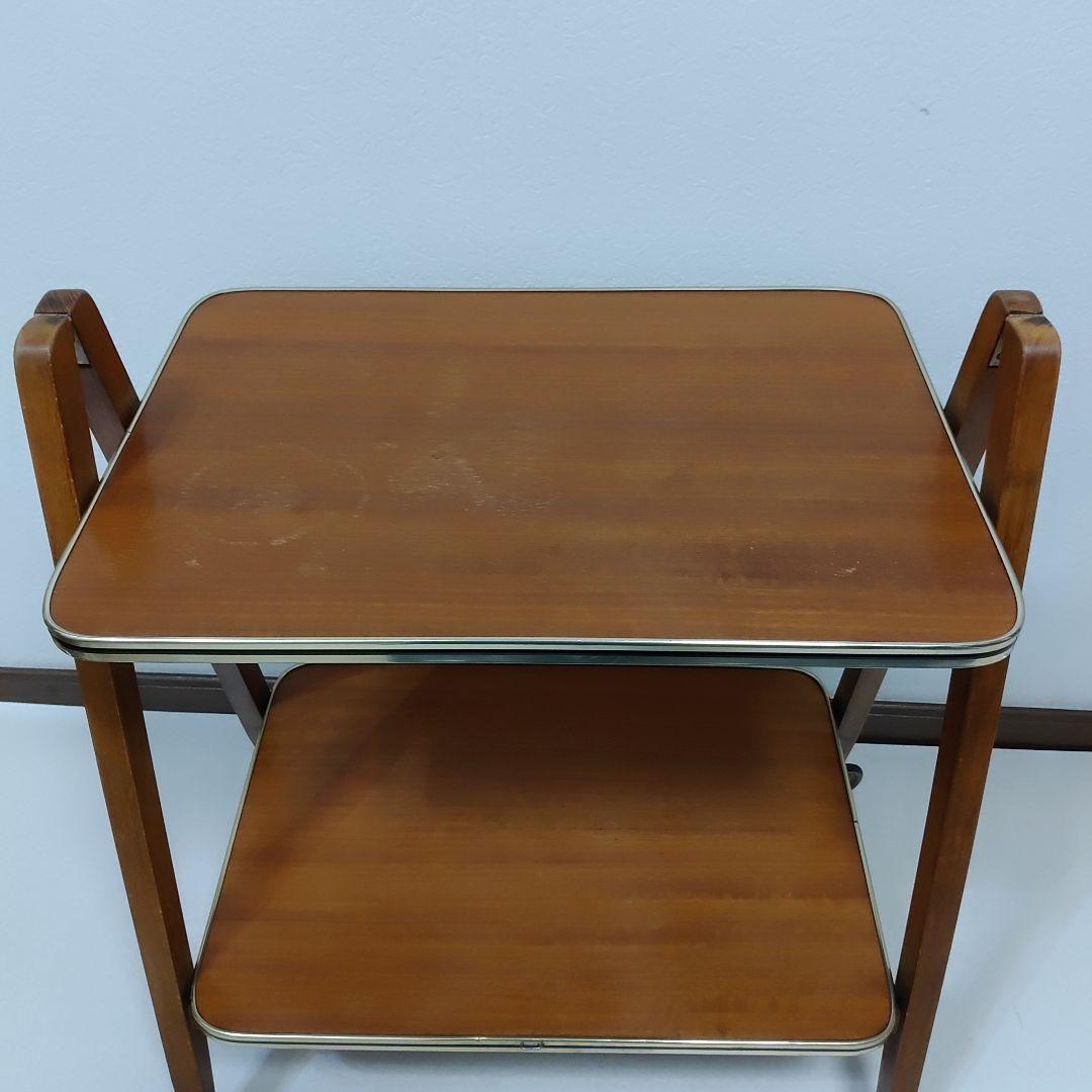 ドイツ製 北欧家具 ワゴンテーブル アンティーク キャスター付き 折り畳み