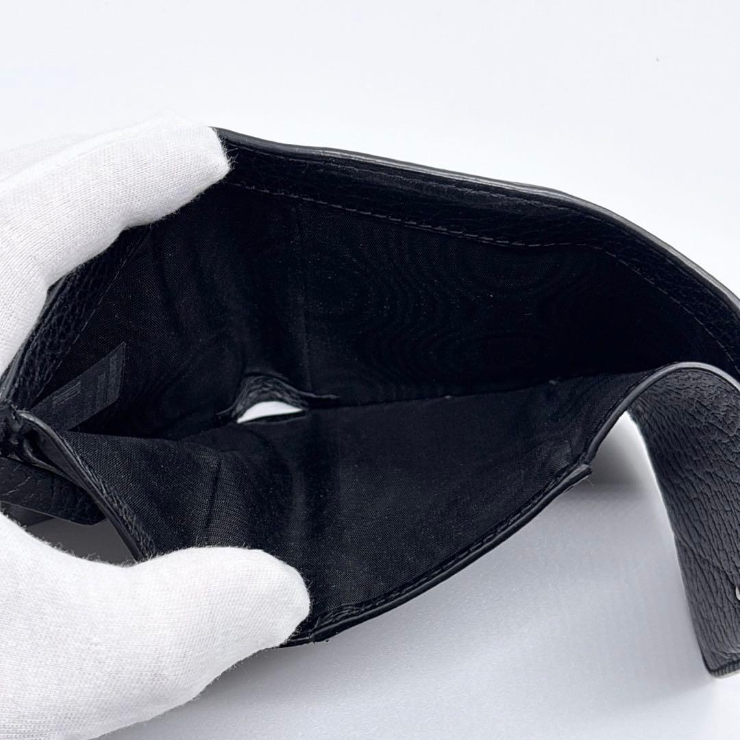 メゾンマルジェラ　MaisonMargiela 三つ折り財布 4ステッチ　シボ革