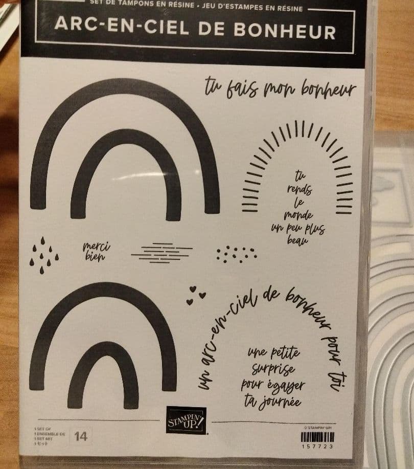 お値下げ！未使用　虹！フランス語　レインボーダイ＆スタンプ　スタンピンアップ