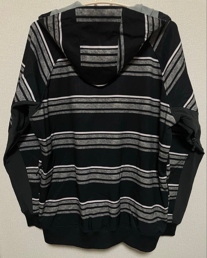 DC スノーボードウェア パーカー ボーダー ブラック ボルドー 上下セット M