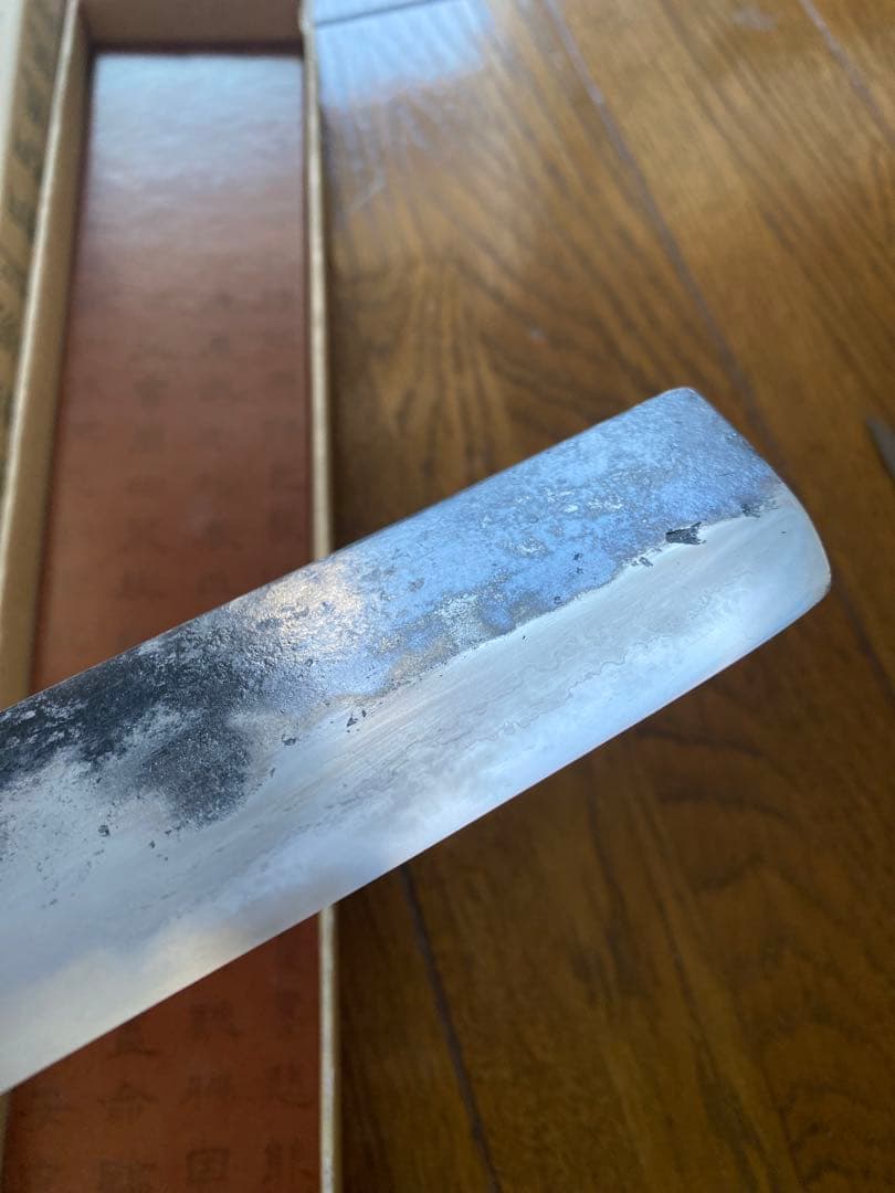 白鷹刃物工房 正規品 三代目 興光 鍛 関西型 菜切り地鉄に大佛殿古材を使用