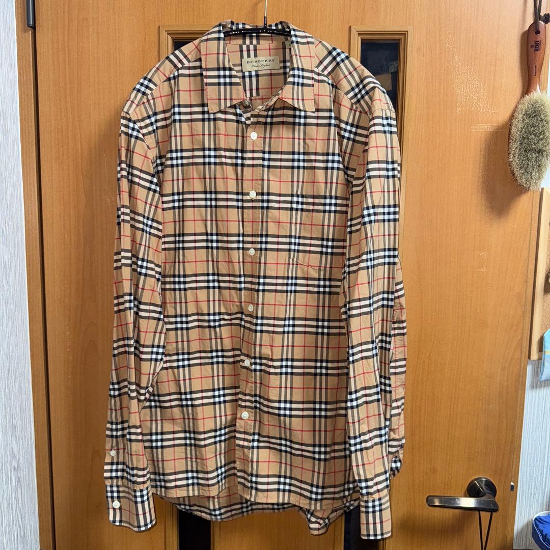 BURBERRY 19SS ニュークラシック ノバチェック 長袖 シャツ XL