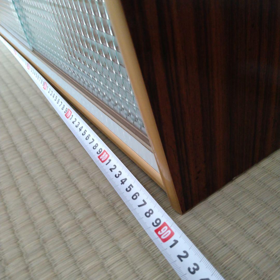 レトロ　飾り棚　吊り棚　モザイク硝子　シャビー　昭和　サイドボード　食器棚