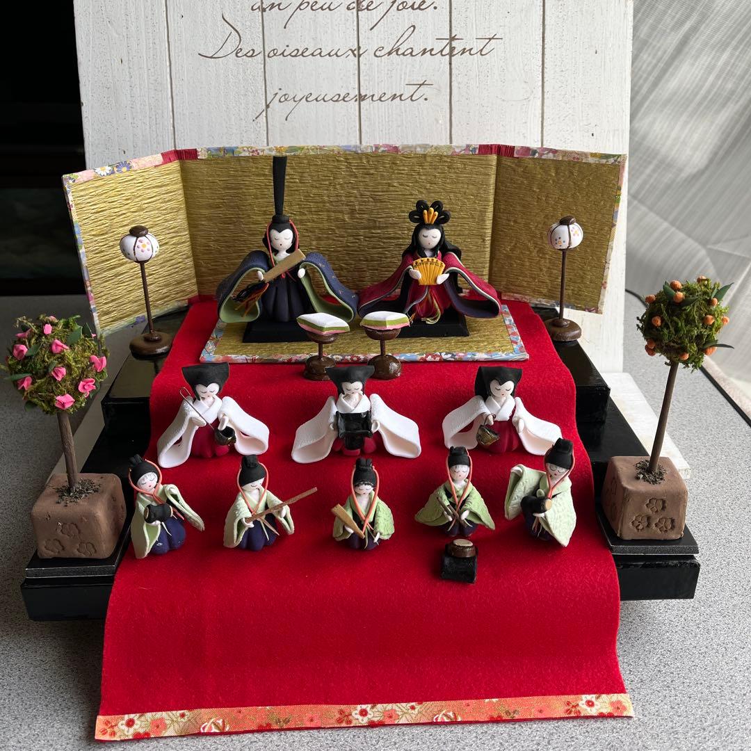 ミニのお雛様三段飾り　(三)