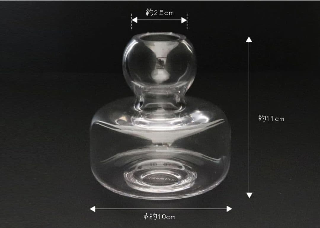 【新品未使用品】Marimekko　フラワーベース　マウスブロウ　クリア