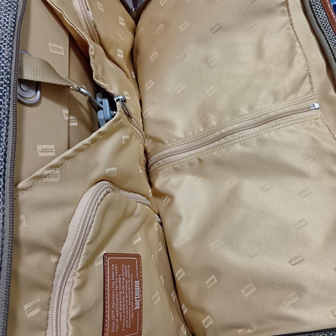 【美品】Hartmann ハートマン レザー ツイード ガーメントケース