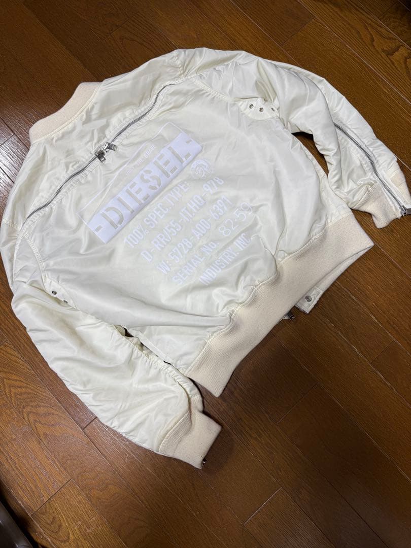 値下げ DIESEL フライトジャケット　ＸＬ　オフホワイト系