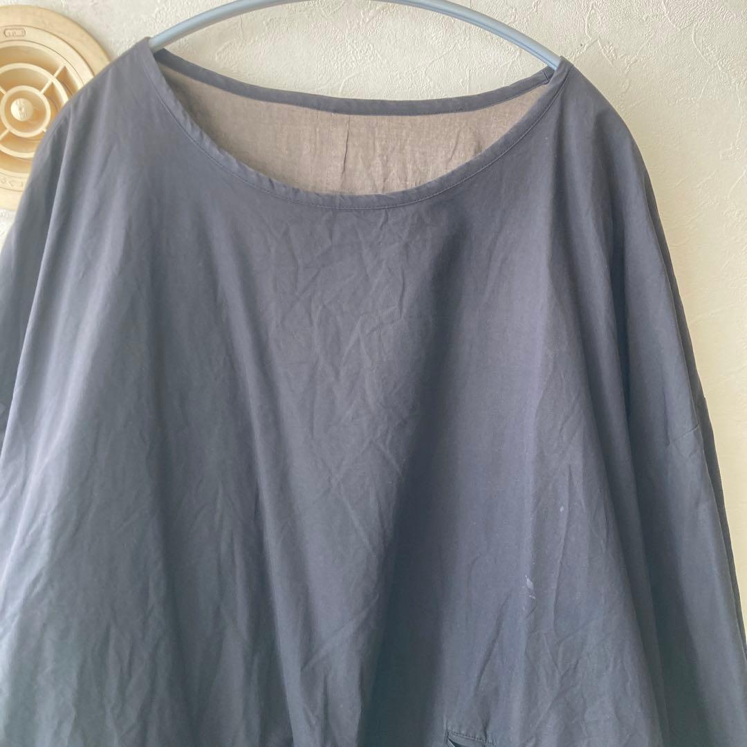 YOKO SAKAMOTO プルオーバー リバーシブル ブラック カーキ