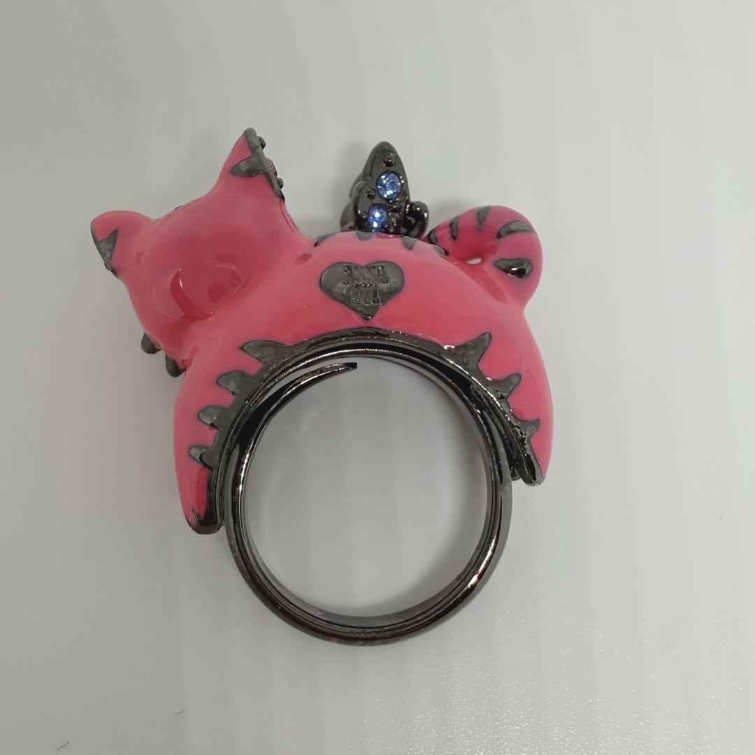 ANNA SUI 猫と蝶のリング アナスイ 猫と蝶々 動物指輪