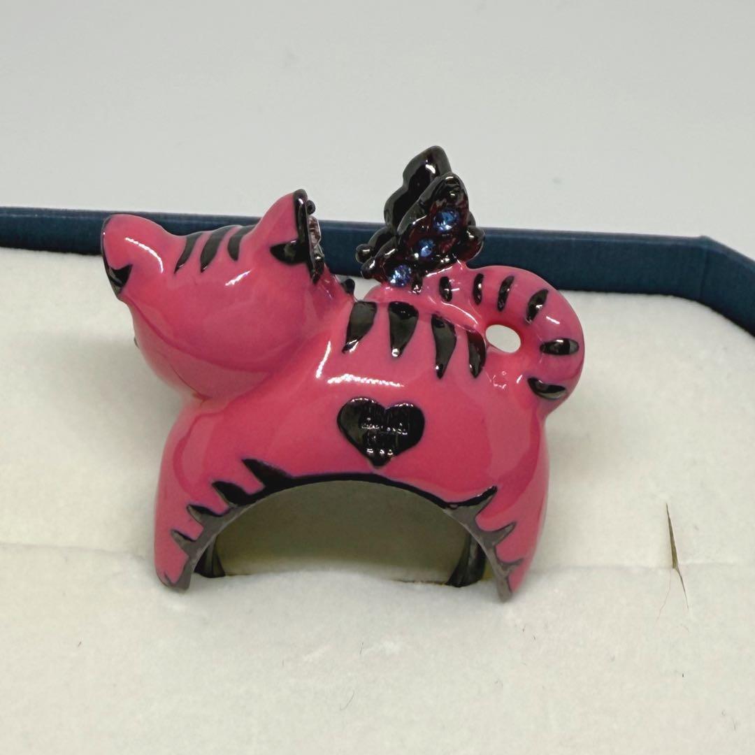 ANNA SUI 猫と蝶のリング アナスイ 猫と蝶々 動物指輪