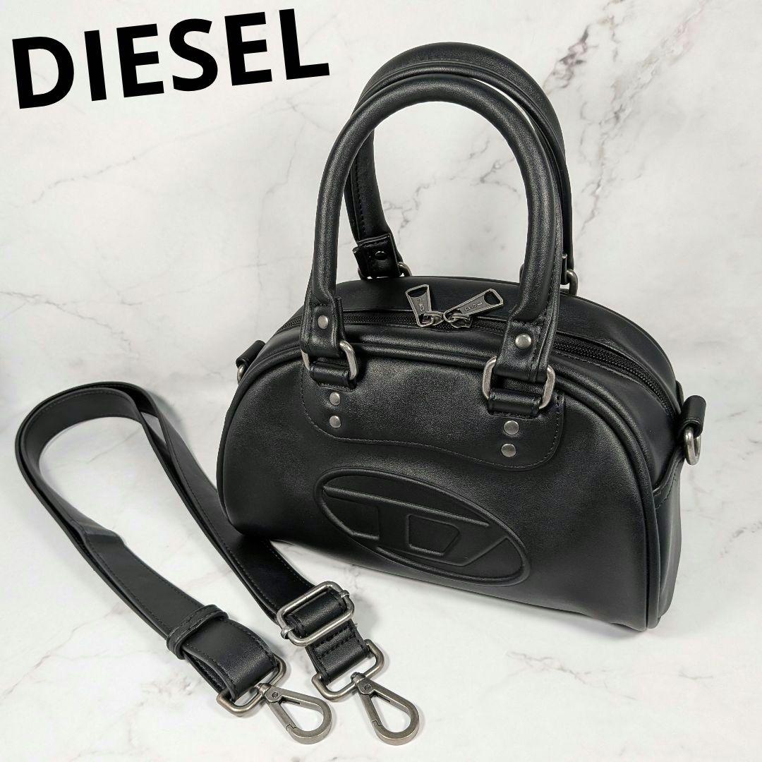 DIESEL ディーゼル『MERI S』エンボスロゴミニボストン2WAY 黒