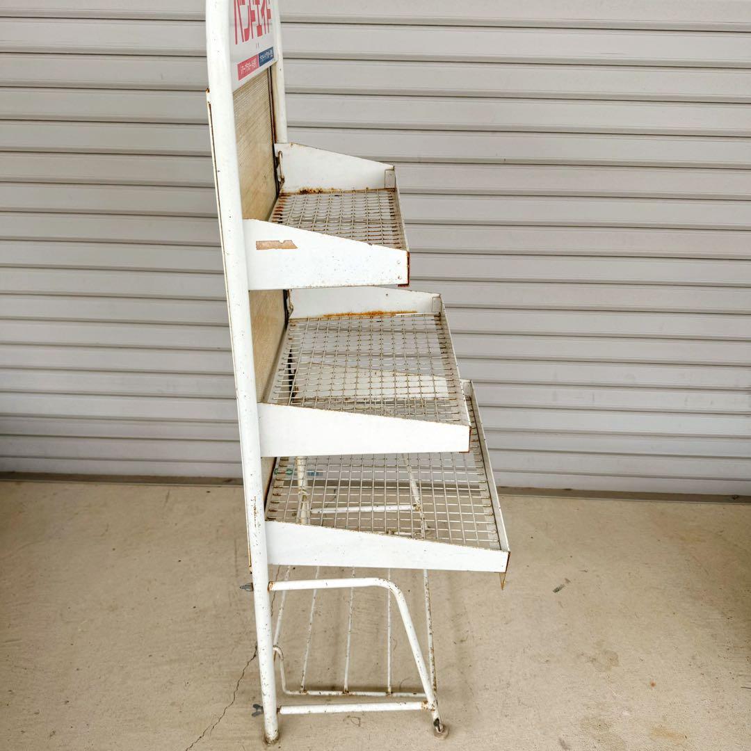 昭和　レトロ　薬局　バンドエイド　陳列棚　鉄　ビンテージ　絆創膏　ディスプレイ