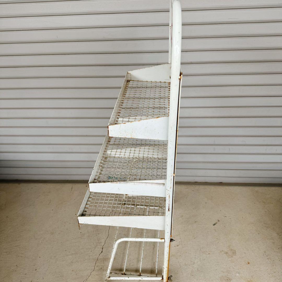 昭和　レトロ　薬局　バンドエイド　陳列棚　鉄　ビンテージ　絆創膏　ディスプレイ