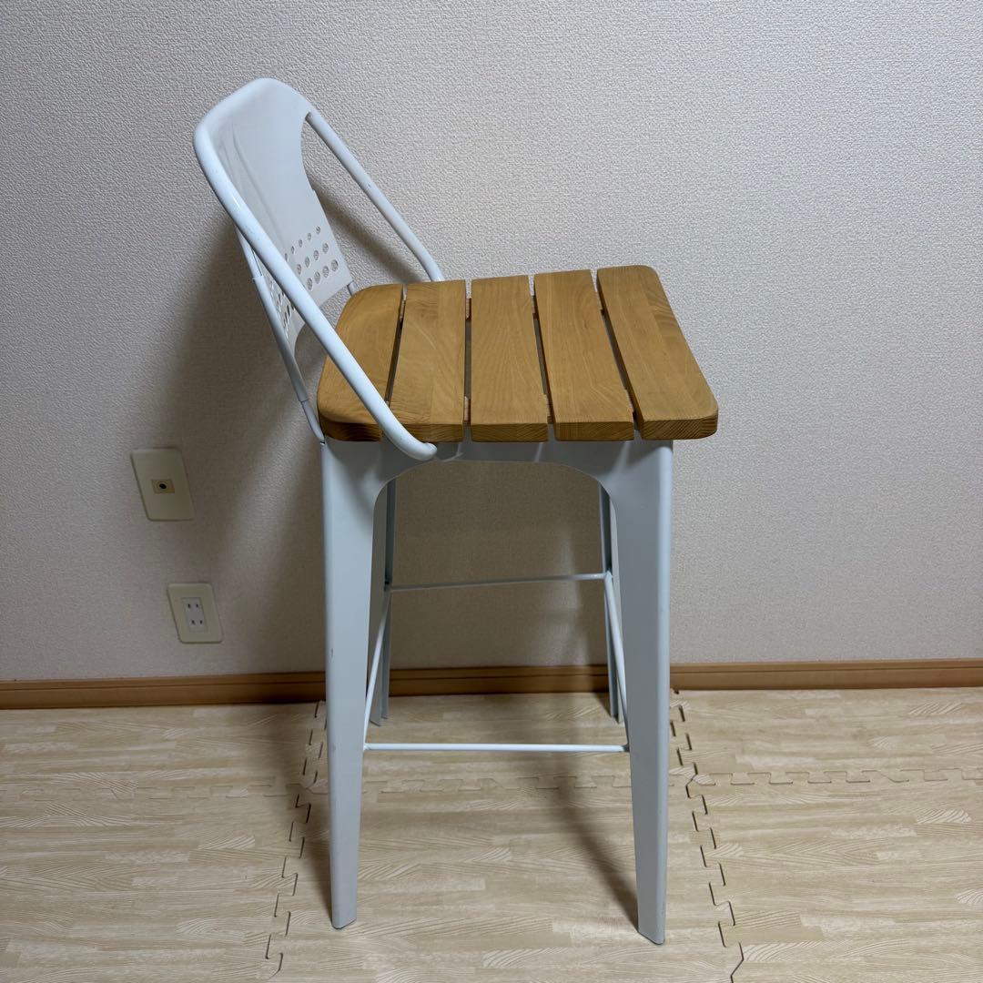 DULTON ダルトン バーチェア ハイチェア 木製座面 白　②