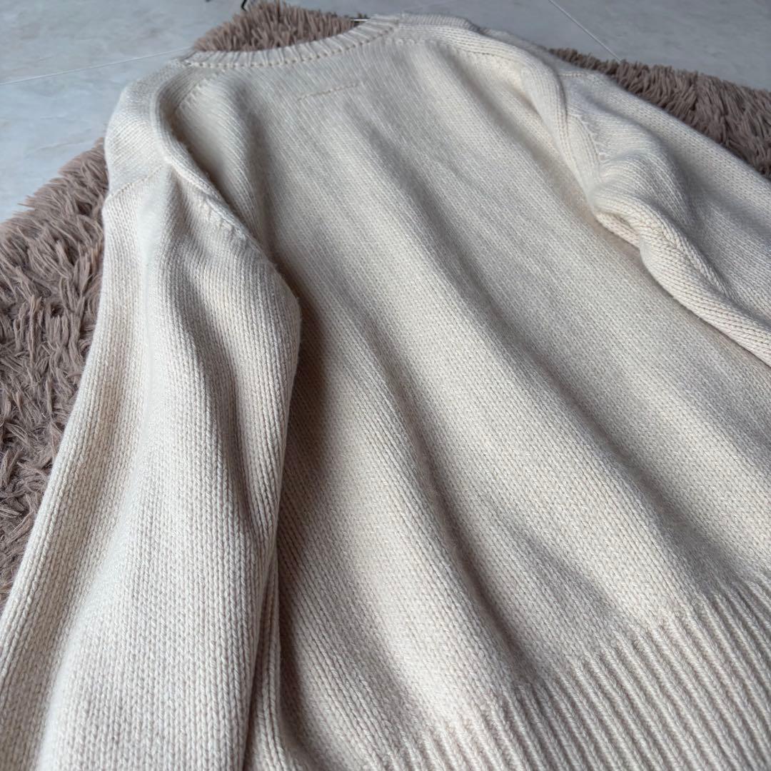 2023AW✨スローン 5G ジーロンラム×カシミヤ クルーネック ベージュ 2