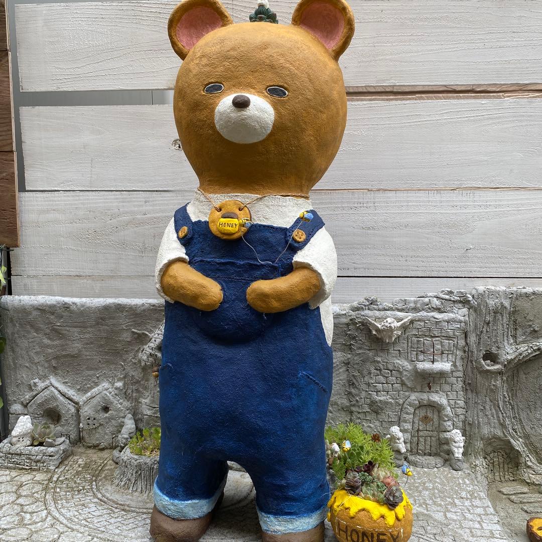 くまさん　モルタル造形