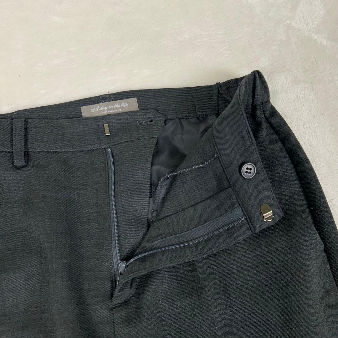 美品✩ユナイテッドアローズ ノーカラーパンツスーツセットアップ ストレッチ 洗濯