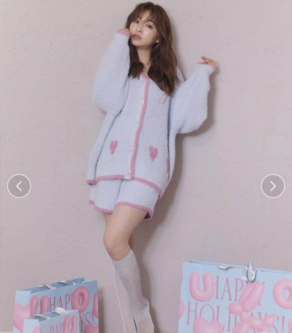 正規品♡新品未開封♡ジェラートピケ♡フェザーカーディガン＆ショートパンツ♡ブルー