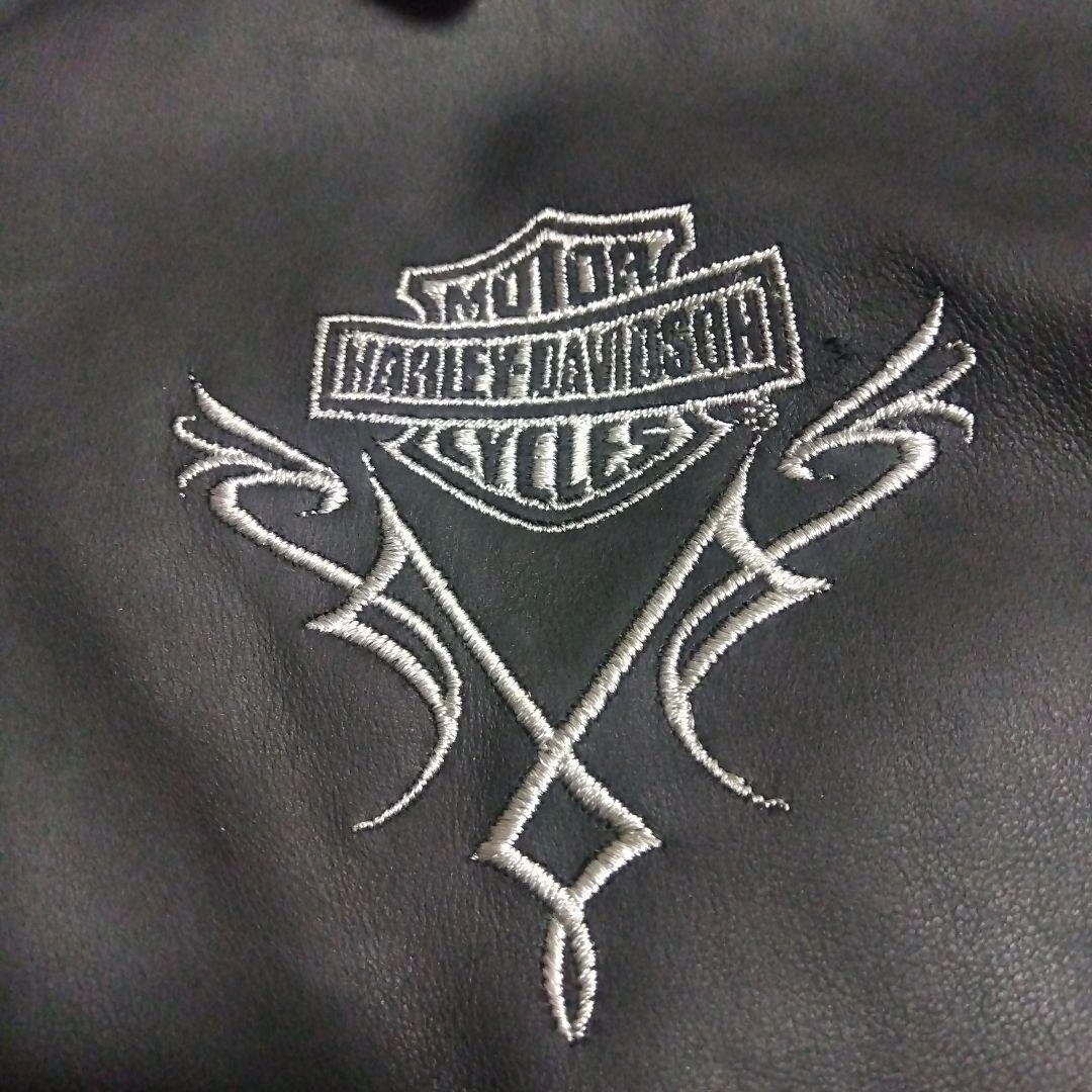 Mサイズ 美品 ハーレーダビッドソン 純正 レザー シングルライダースジャケット