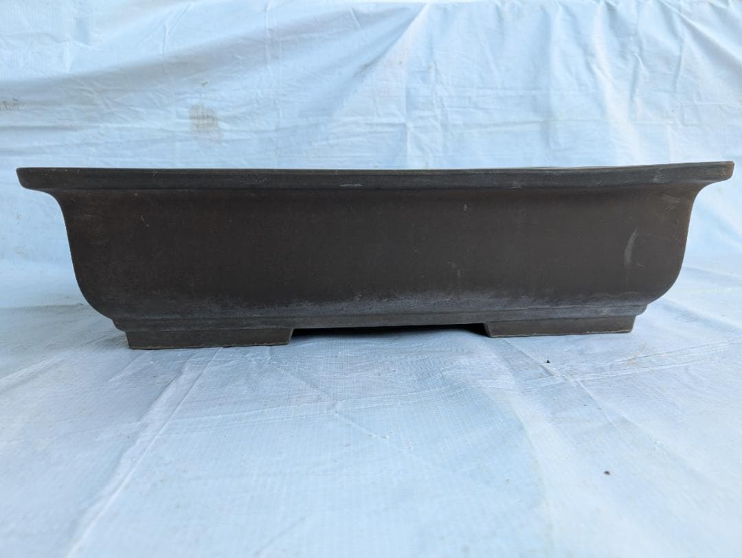 【大型盆栽鉢】紫砂矩形鉢 約52.5cm×38.5cm 深鉢 平鉢 盆栽用
