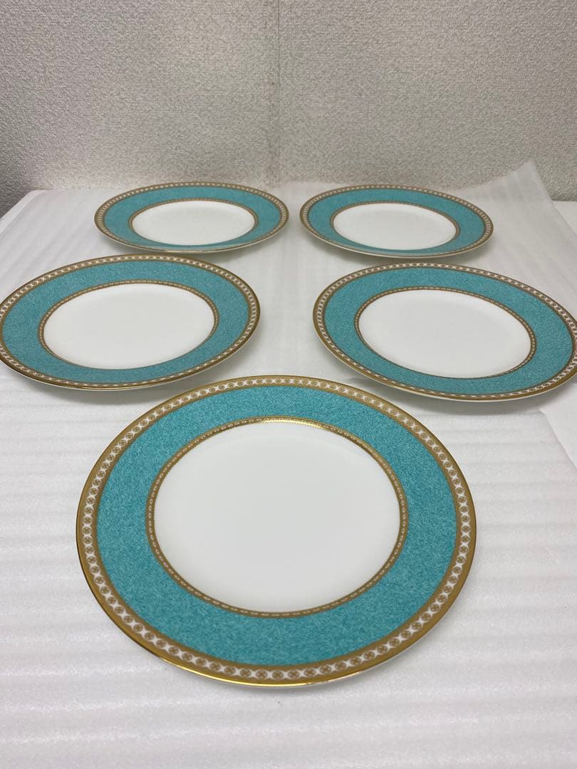 3-3059 ウェッジウッドのユーランダーパウダーターコイズプレート20.5cm