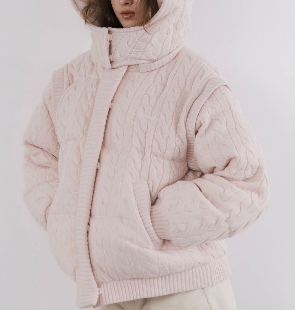 ジャケット・アウター thetoe Shard Knit Down White