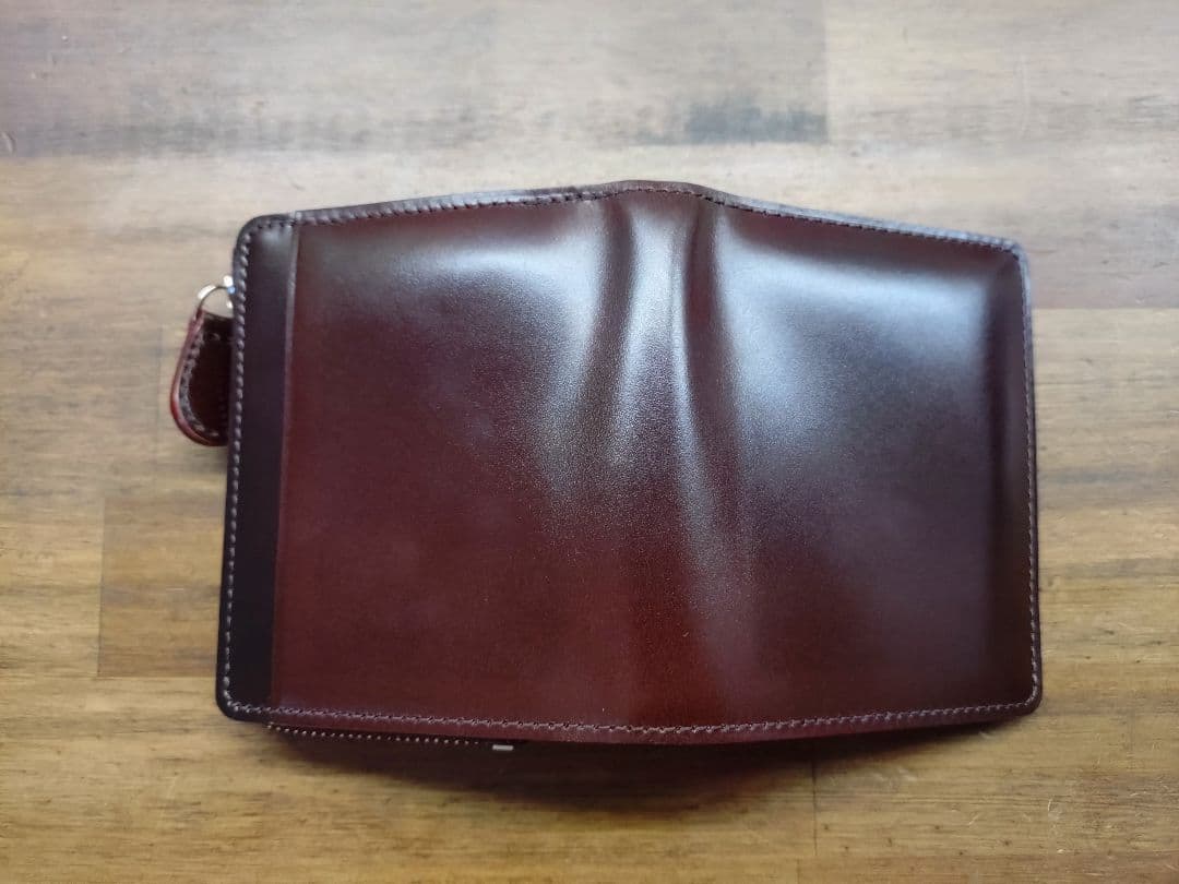 今*田様 売り切ります！GANZO コードバン Lファスナー 二つ折り 財布 ヘ
