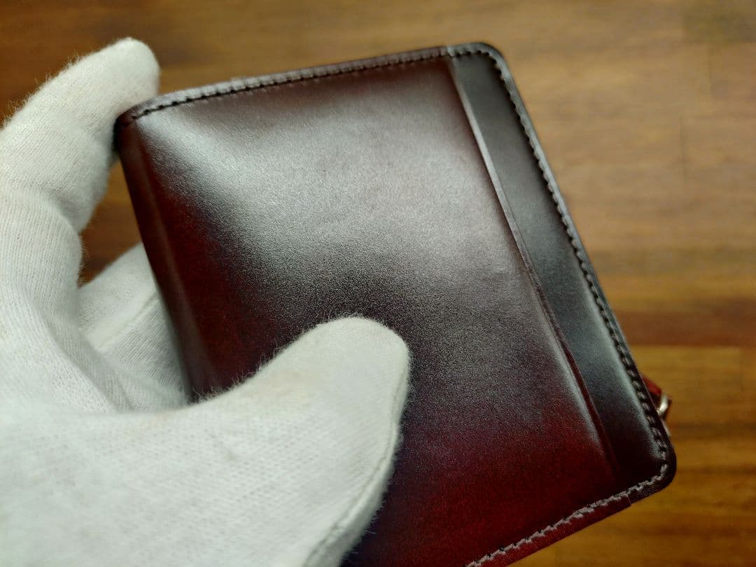 今*田様 売り切ります！GANZO コードバン Lファスナー 二つ折り 財布 ヘ