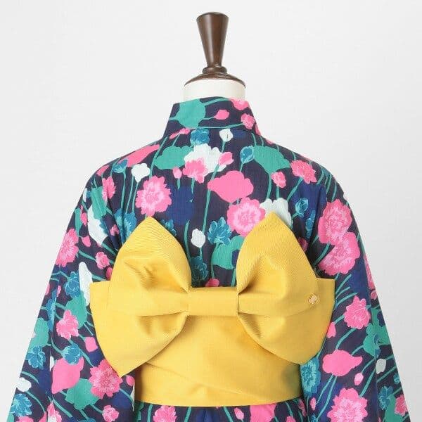 【新品】kate spade kids ヴァイ二ーローズ 浴衣 160 花柄 紺