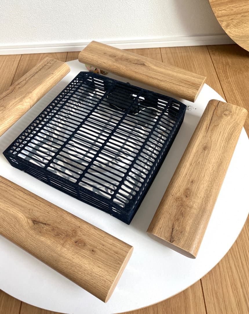 折りたたみ 丸型 こたつ＆布団セット・ナチュラル色 小さめ68cm