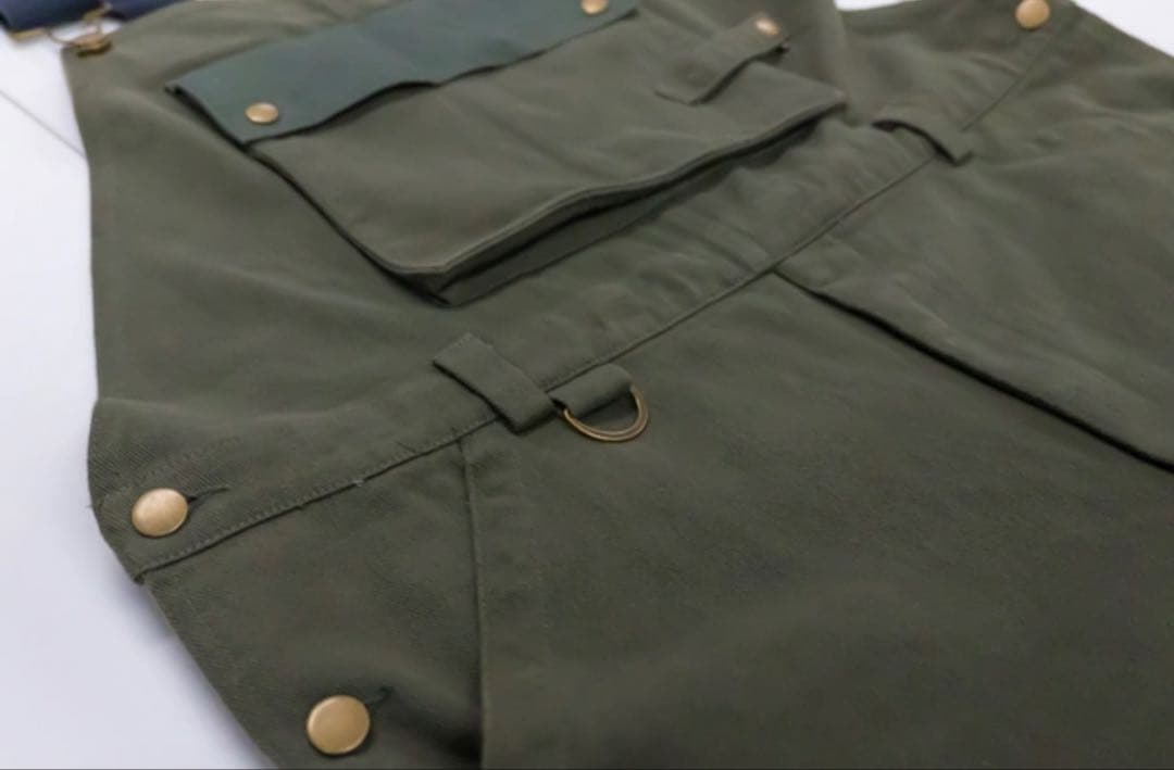 ラッドセンス　撥水オーバーオール　カーキ